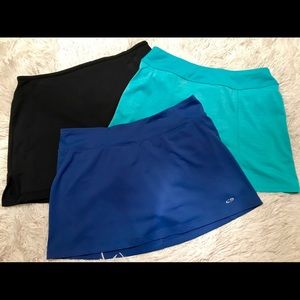 Lot of 3 Skorts. 2 Champion. 1 Bolle